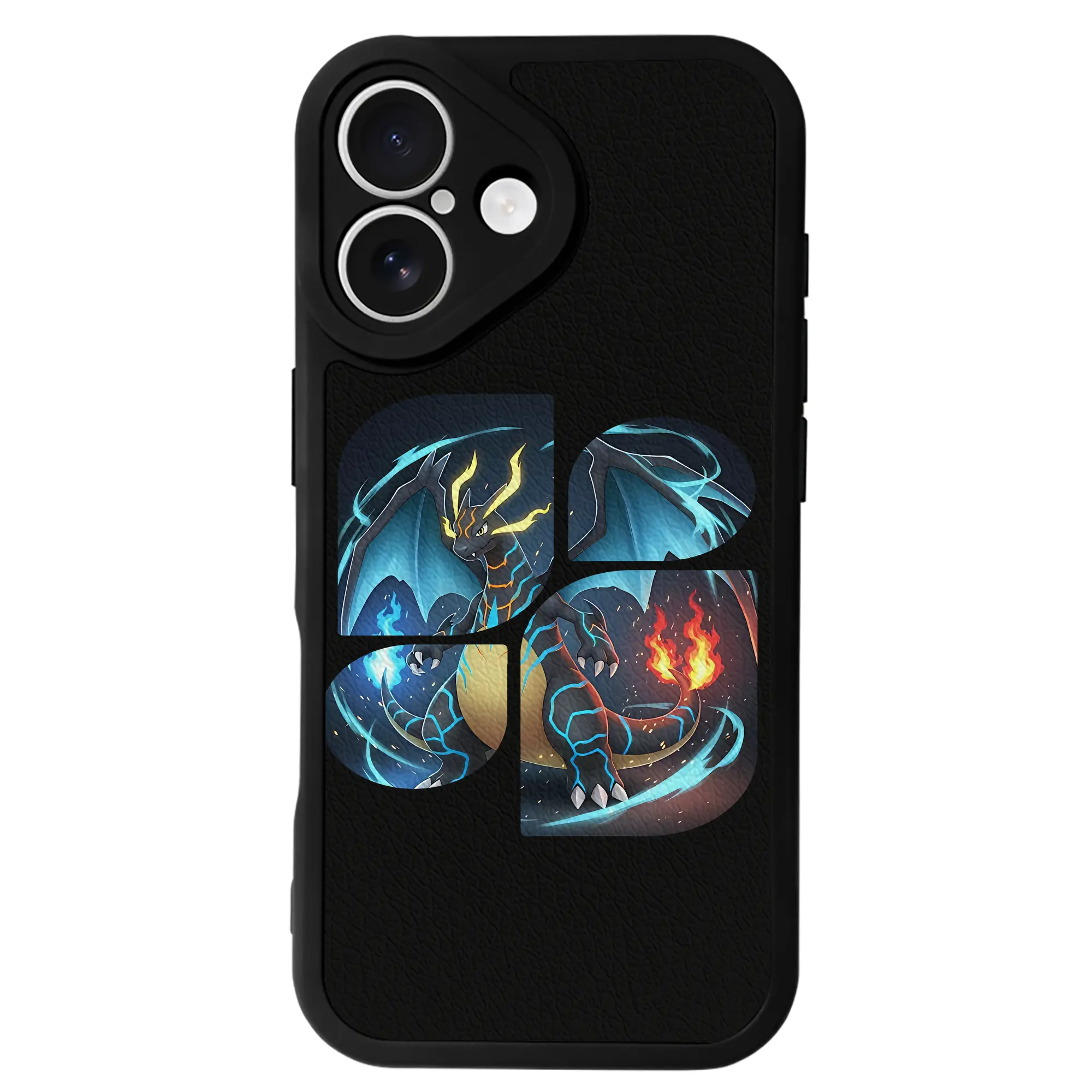 ポケモン グッズ,リザードン - IPhone 16シリーズ対応 ・ シリコンスマホケース ・ レザー調 ・ 高精度フィット ・ 耐衝撃 ・ ワイヤレス充電対応 ・ 精密カット